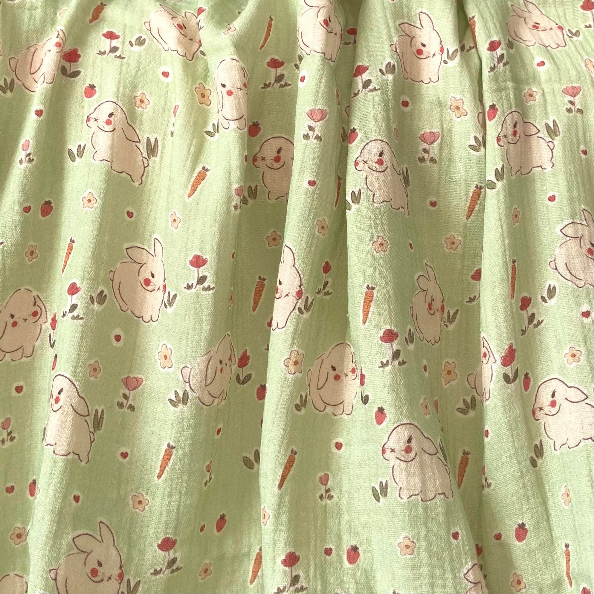 Zezig Blushed Rabbit Müslin Kumaş