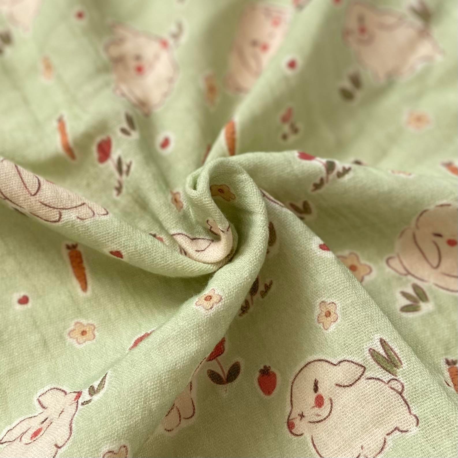 Zezig Blushed Rabbit Müslin Kumaş