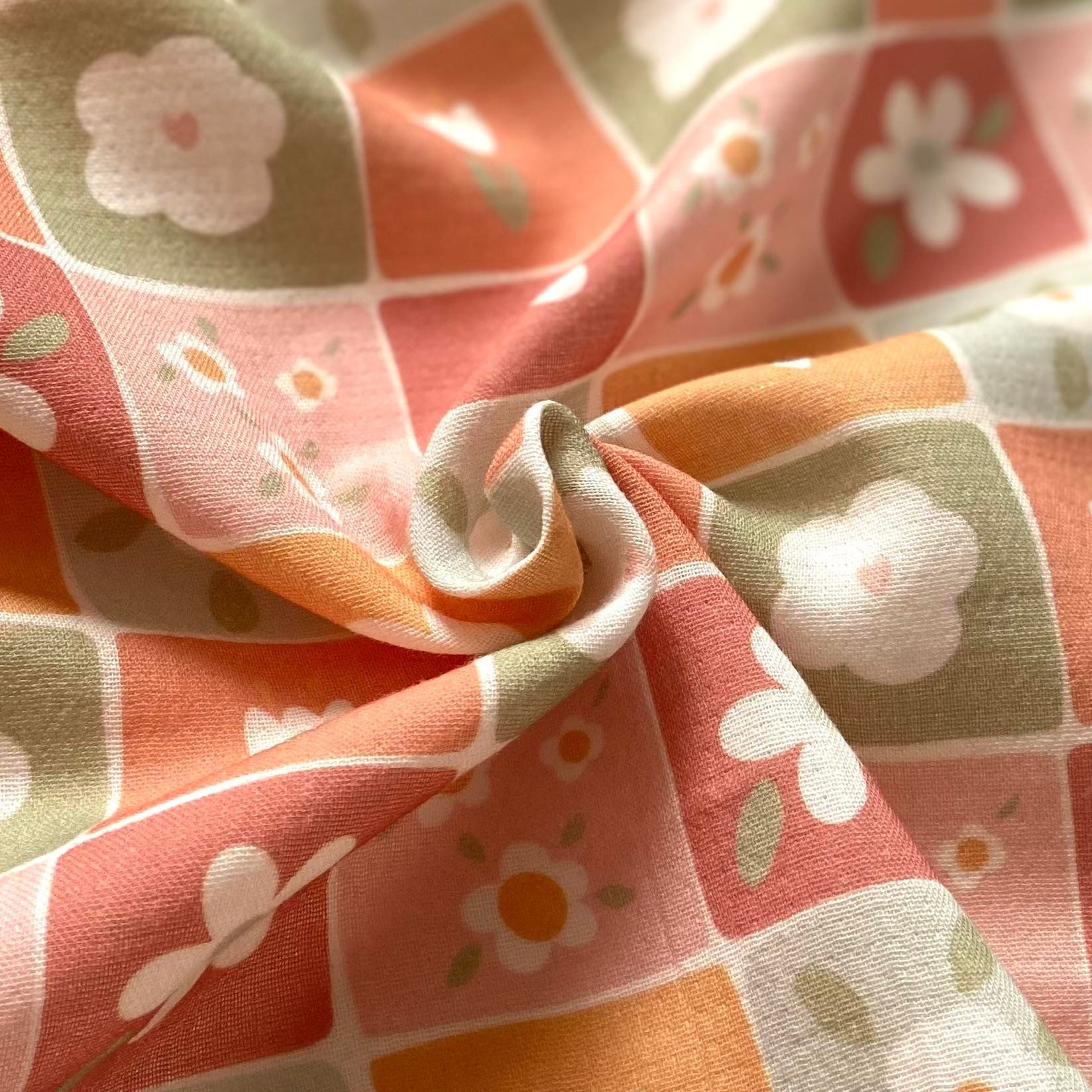 Zezig Boho Squares Müslin Kumaş