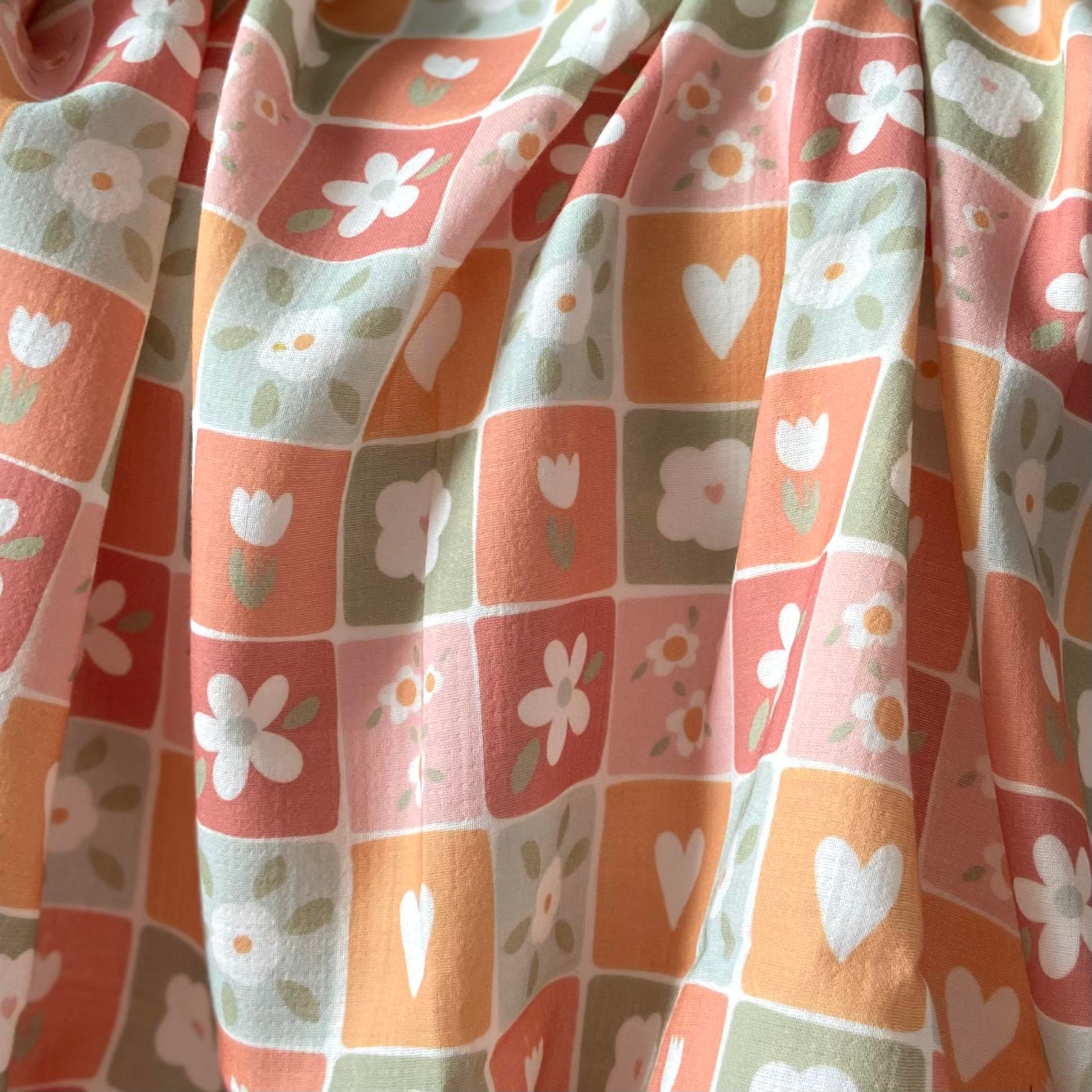 Zezig Boho Squares Müslin Kumaş