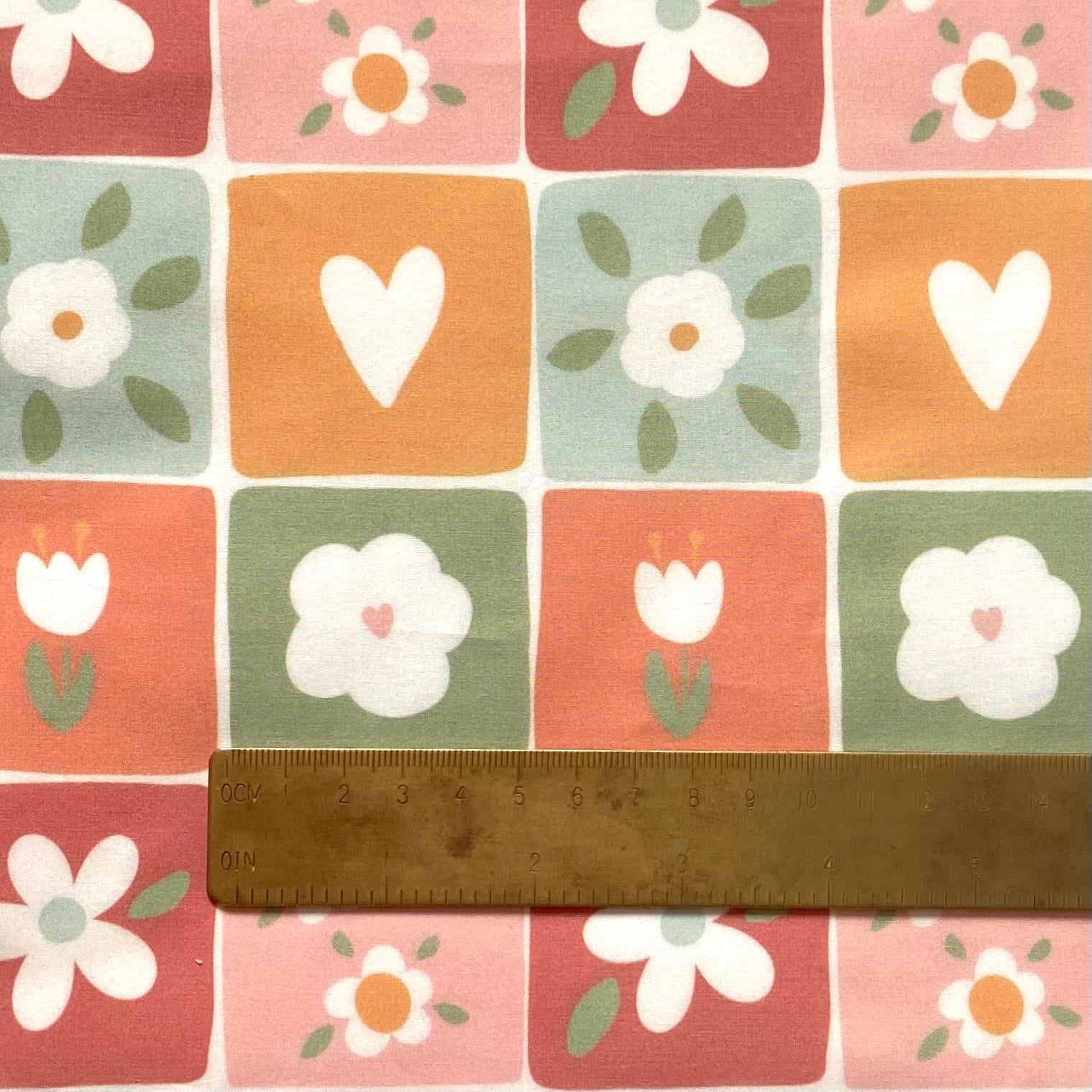 Zezig Boho Squares Poplin Kumaş