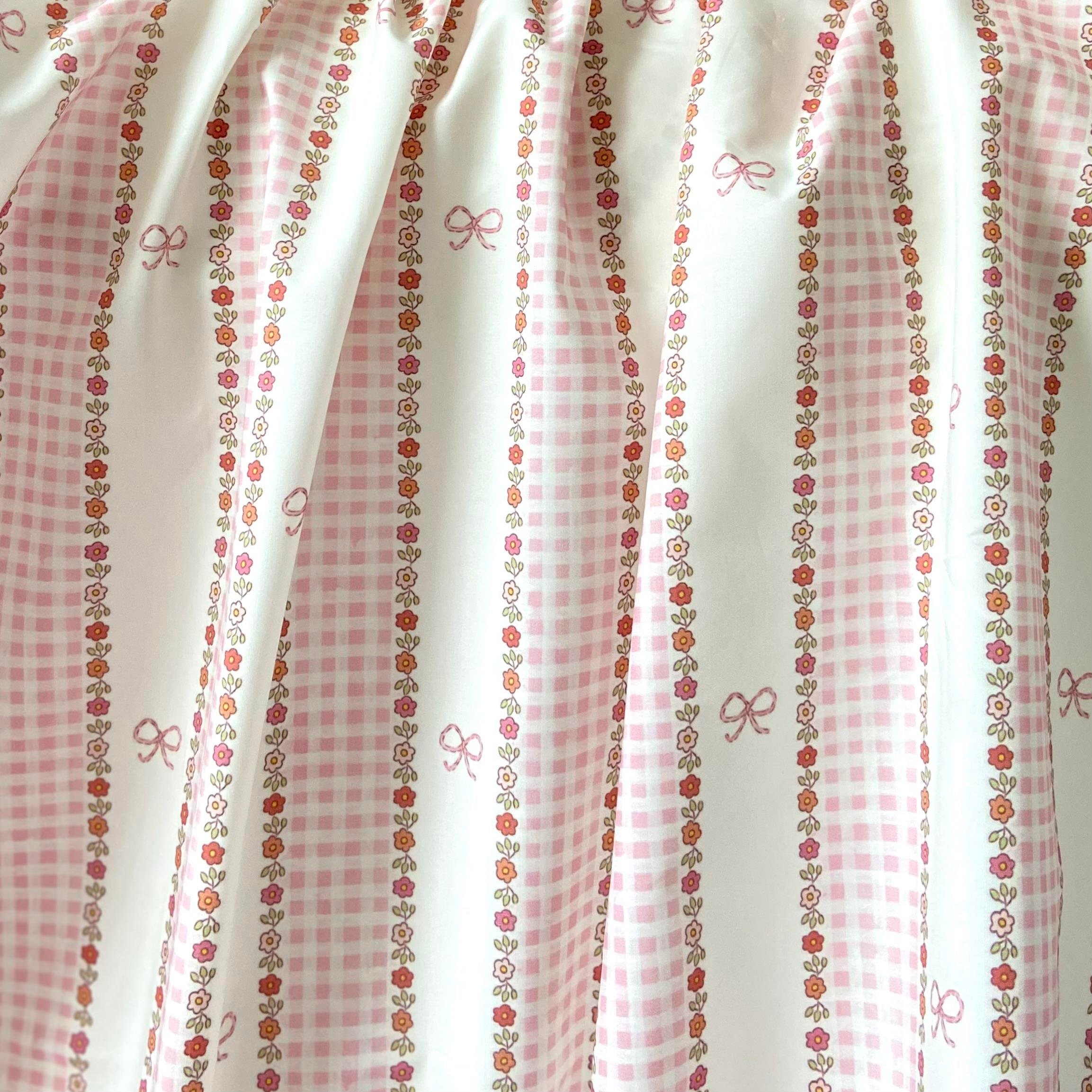 Zezig Bow Line Squared Poplin Kumaş