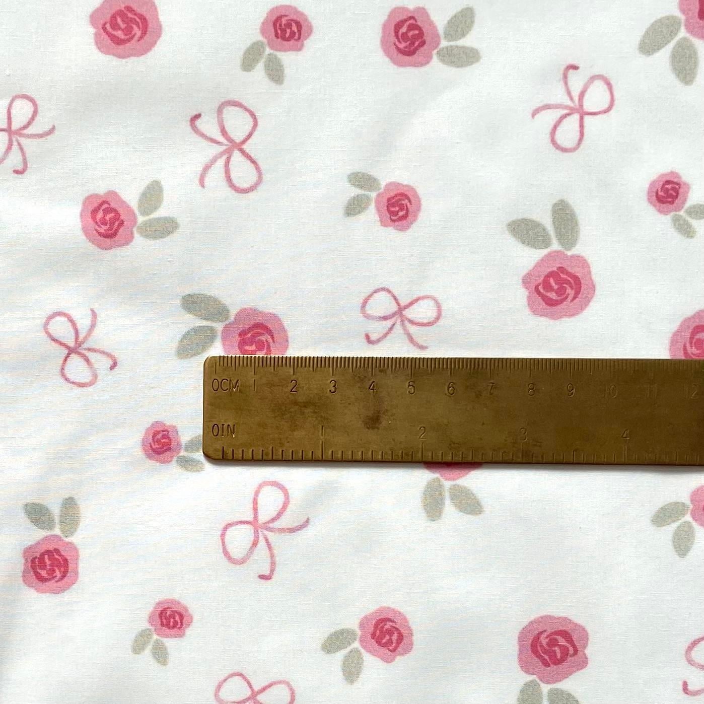 Zezig Bows and Roses Poplin Kumaş
