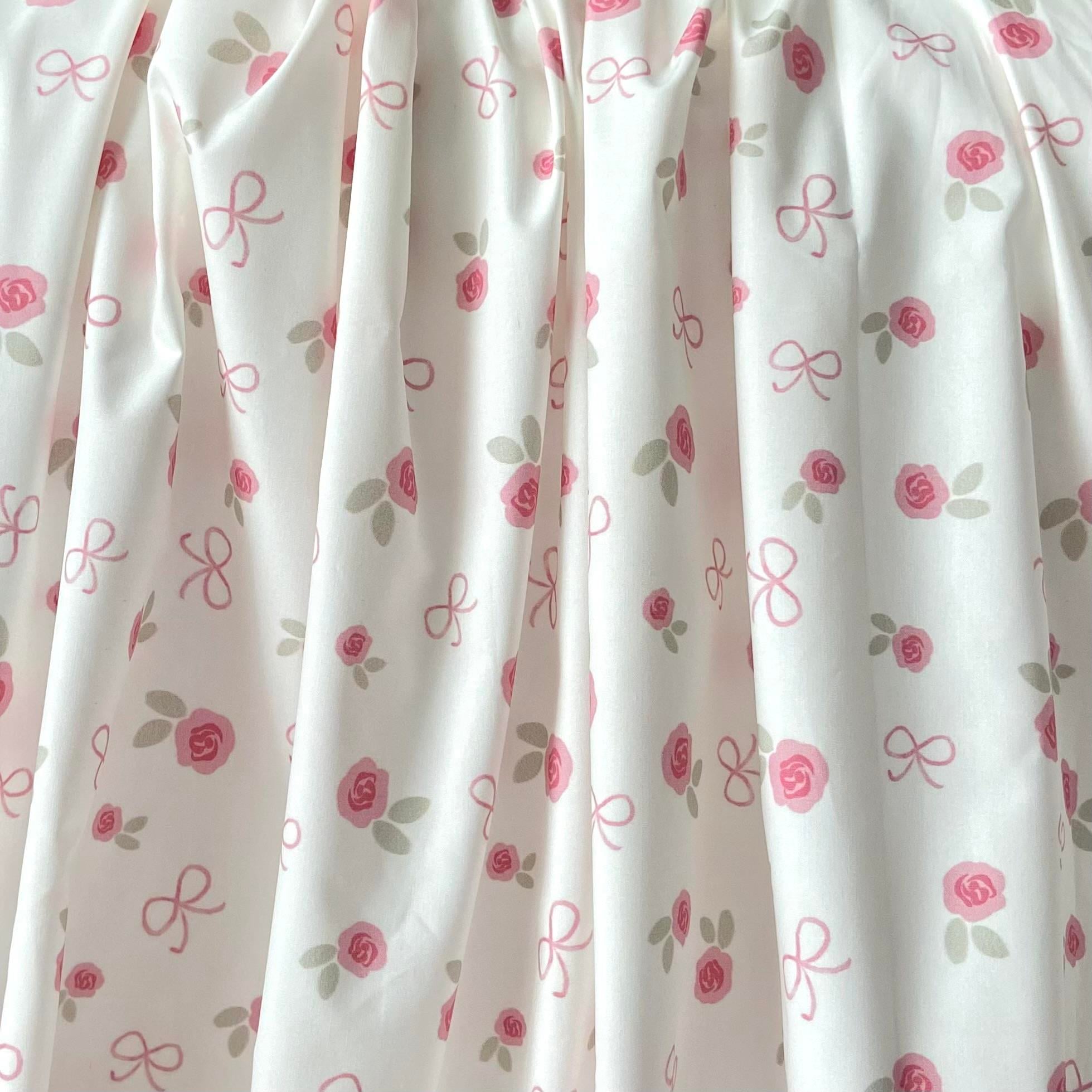 Zezig Bows and Roses Poplin Kumaş