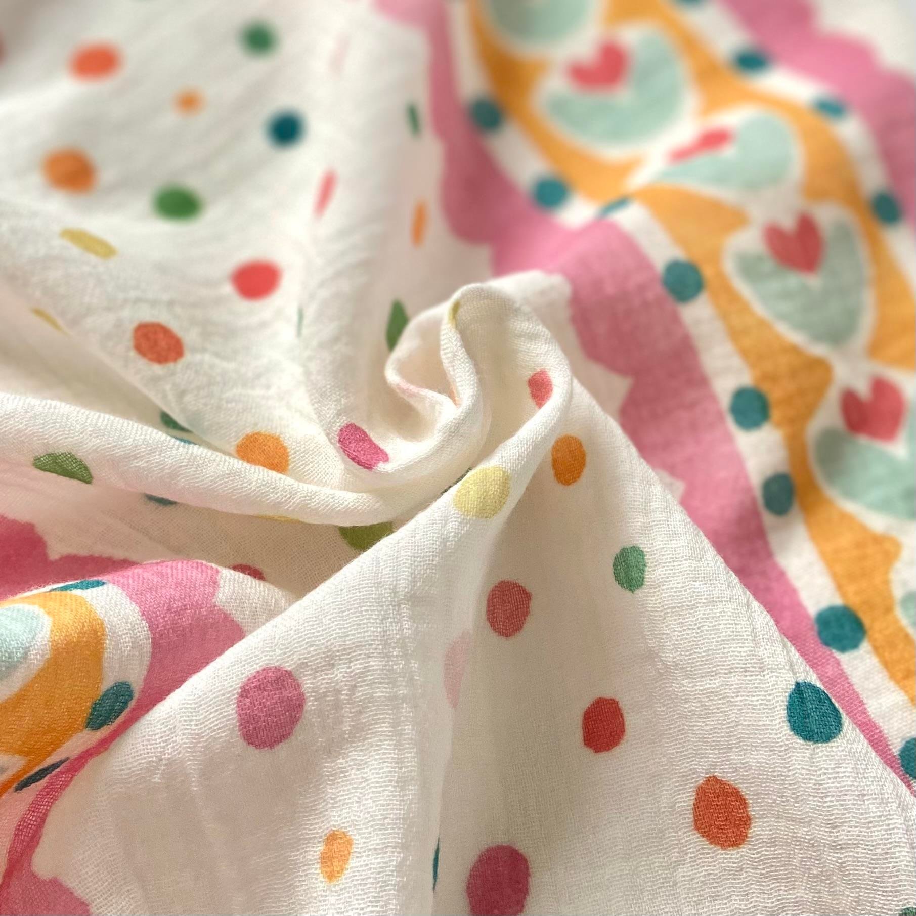 Zezig Cute Dots Müslin Kumaş
