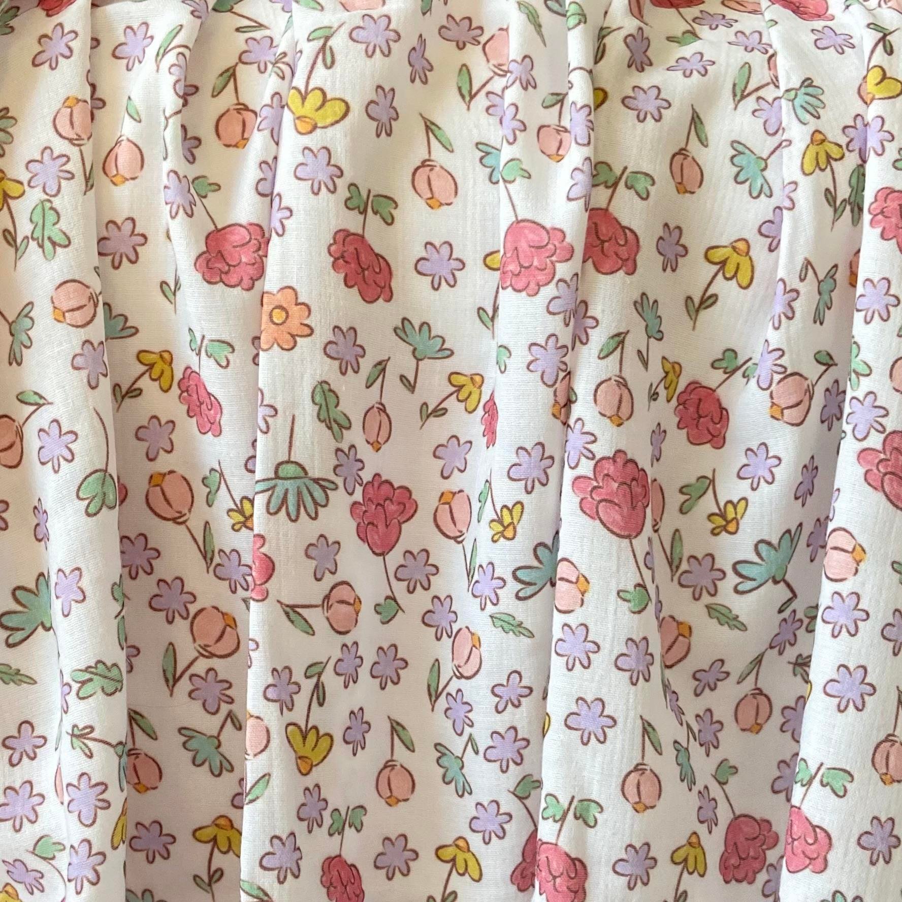 Zezig Cute Flowers Müslin Kumaş