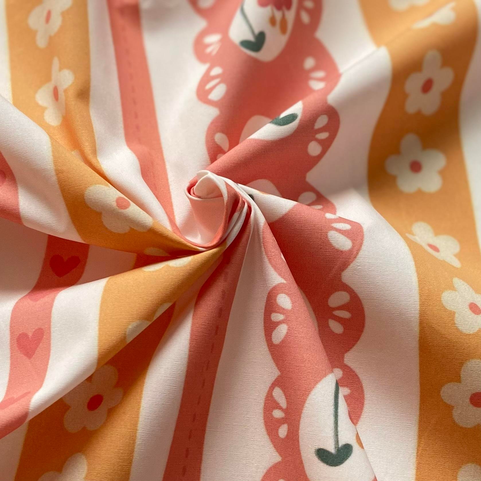 Zezig Cute Line Poplin Kumaş