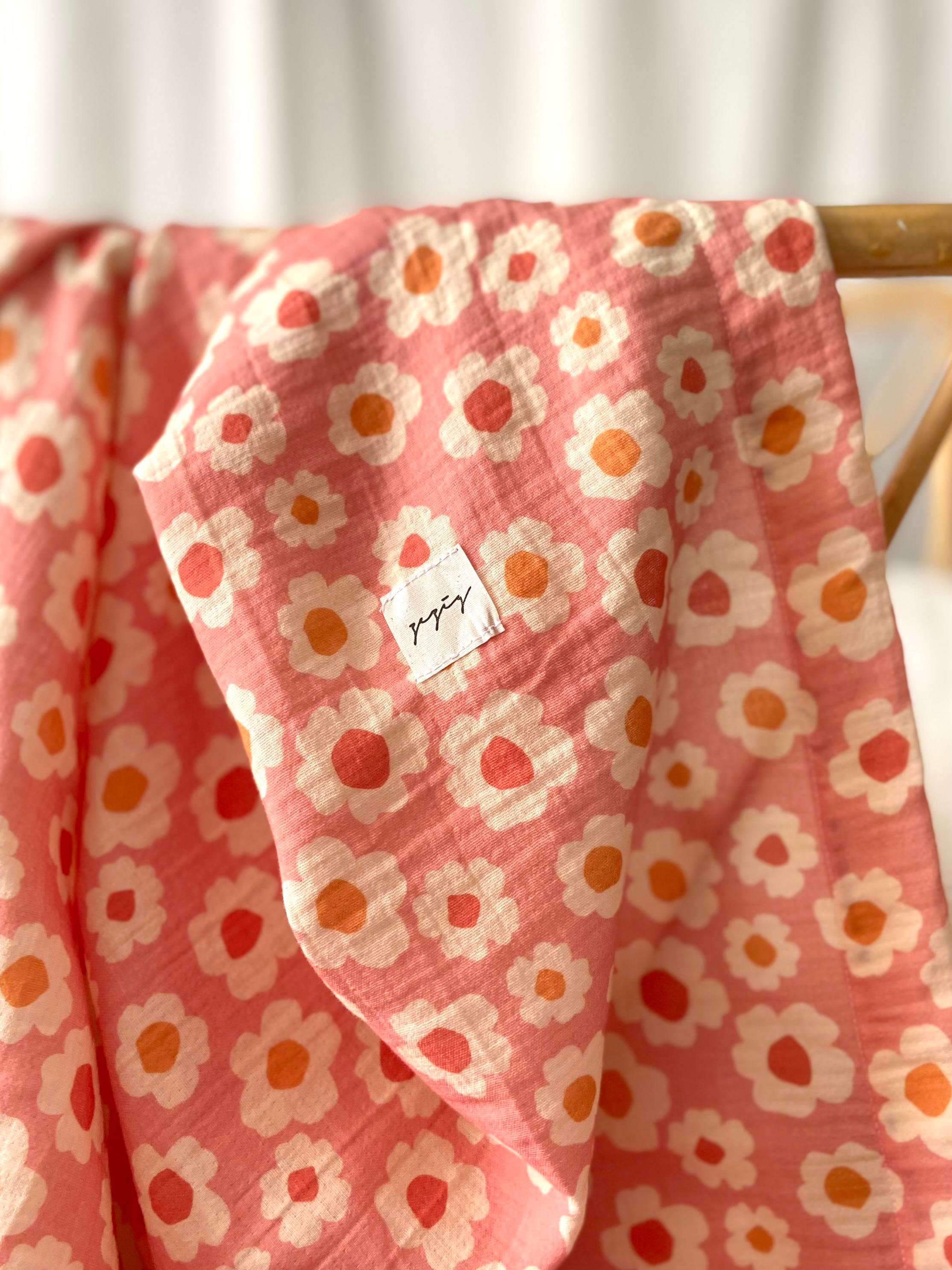 Zezig Daisy- Pink Müslin Örtü