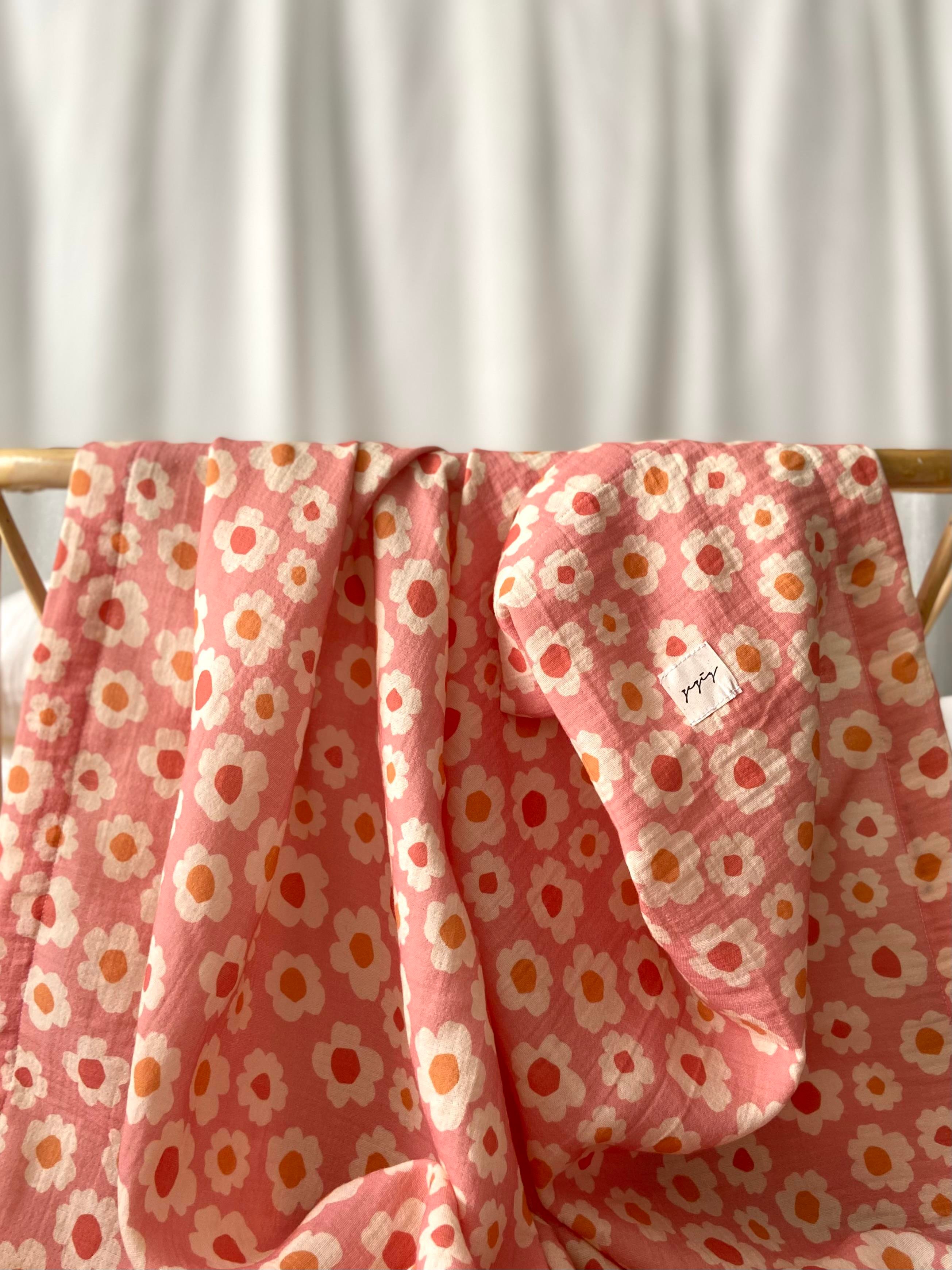 Zezig Daisy- Pink Müslin Örtü