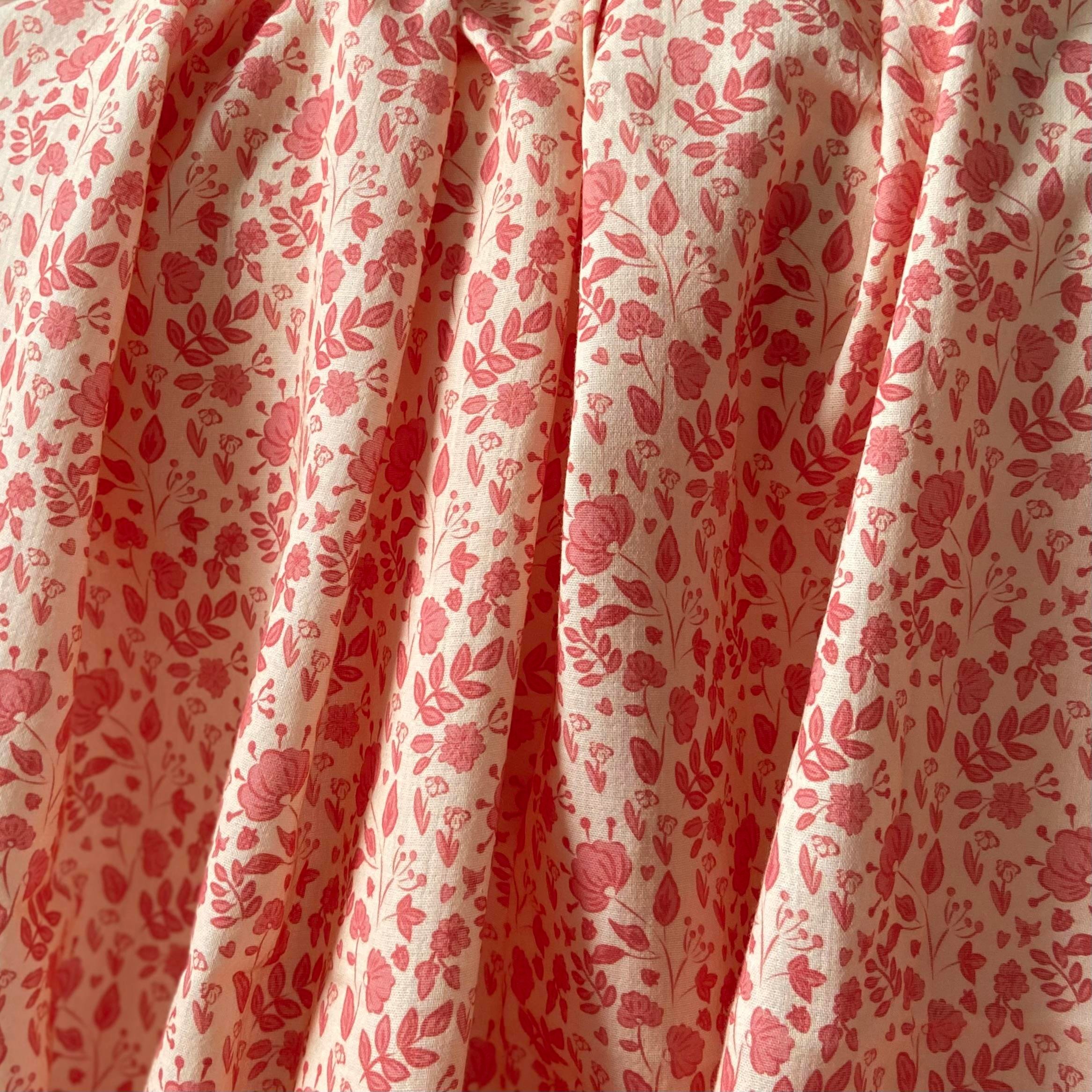 Zezig Red Harmony Müslin Kumaş
