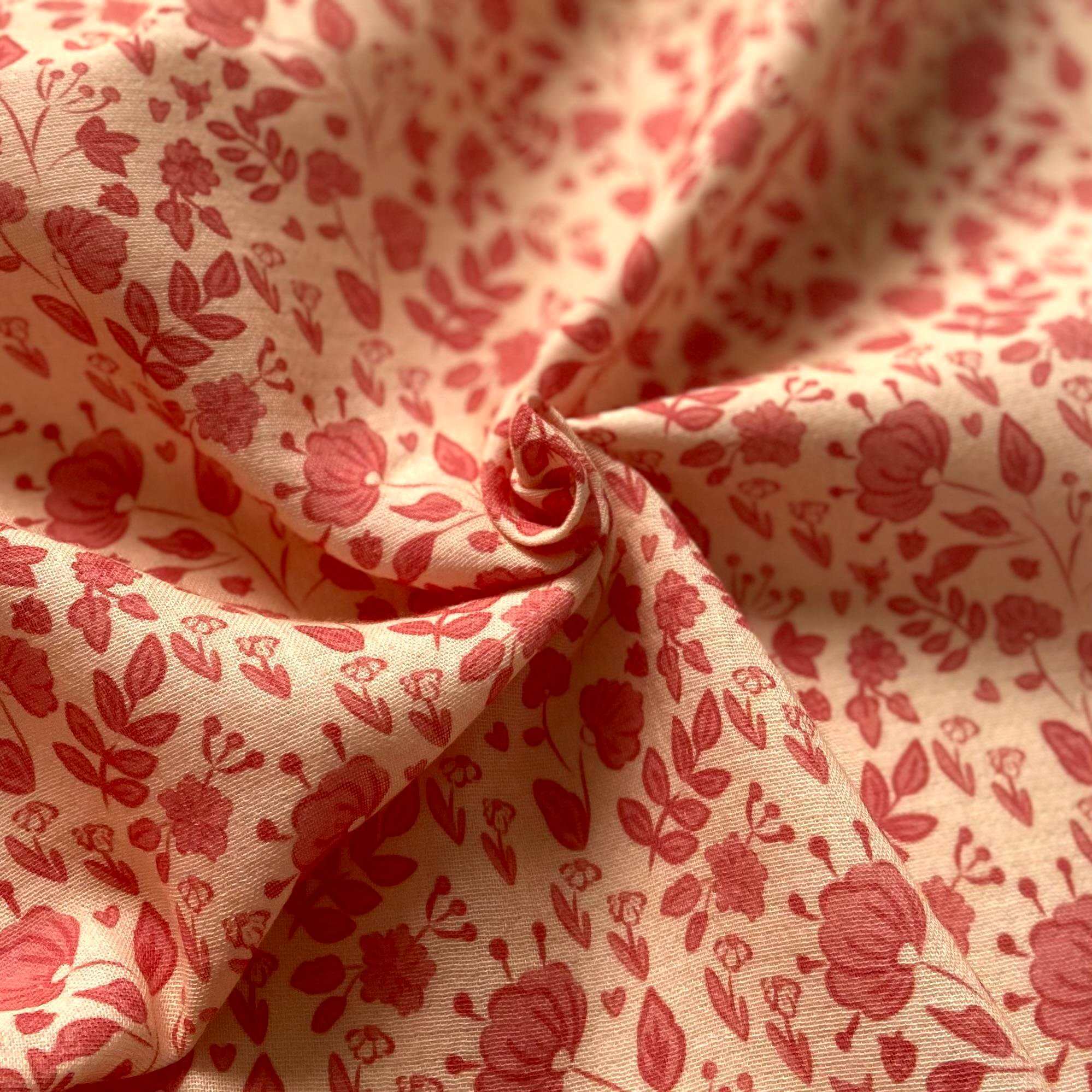 Zezig Red Harmony Müslin Kumaş