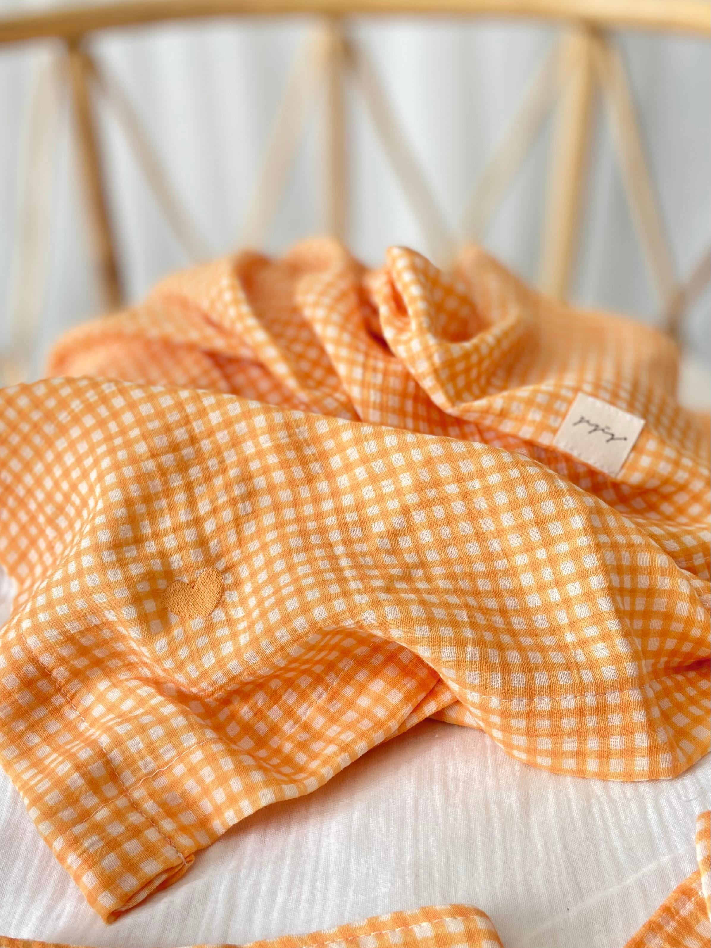 Zezig Summer Blooms Collection - Amber Kalp Nakışlı Müslin Örtü-Mendil-Önlük Seti
