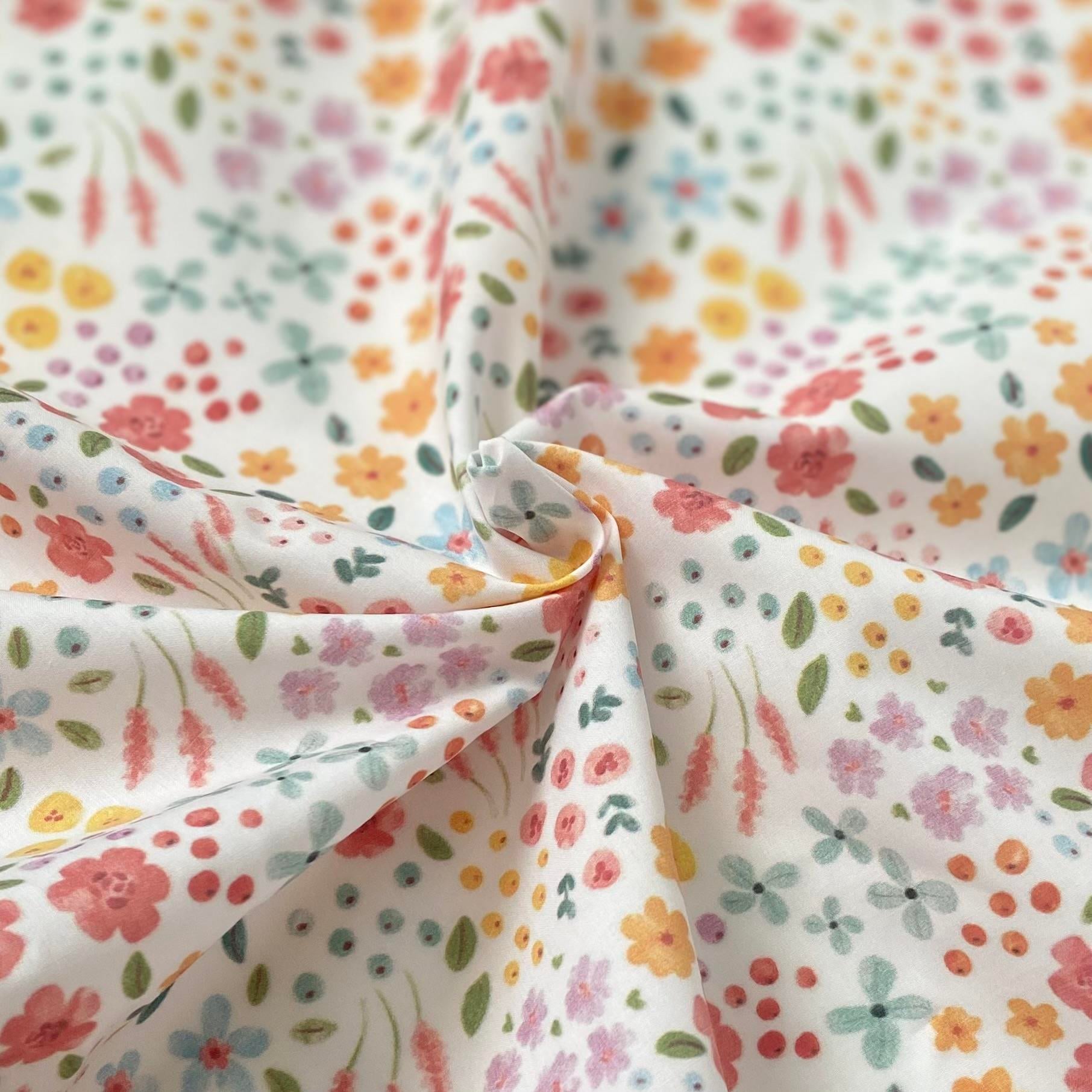 Zezig Tiny Flowers Poplin Kumaş