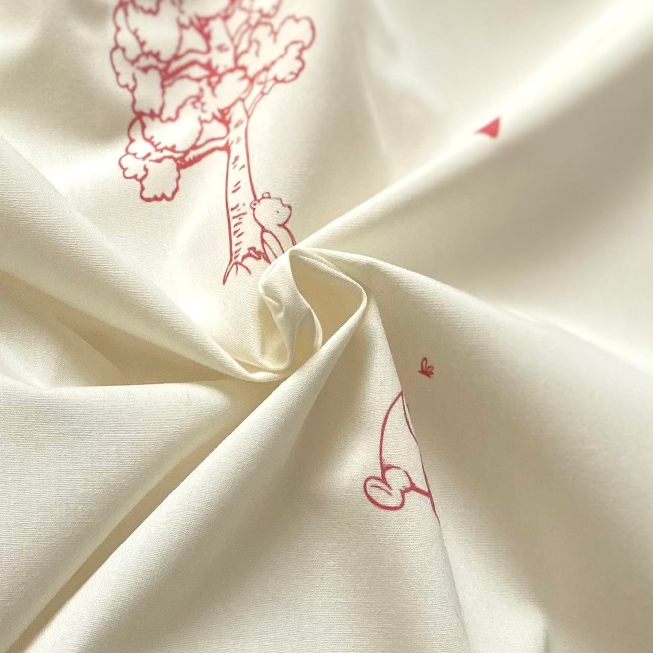 Zezig Winnie Red Tek Kişilik Yastık-Çarşaf Takımı