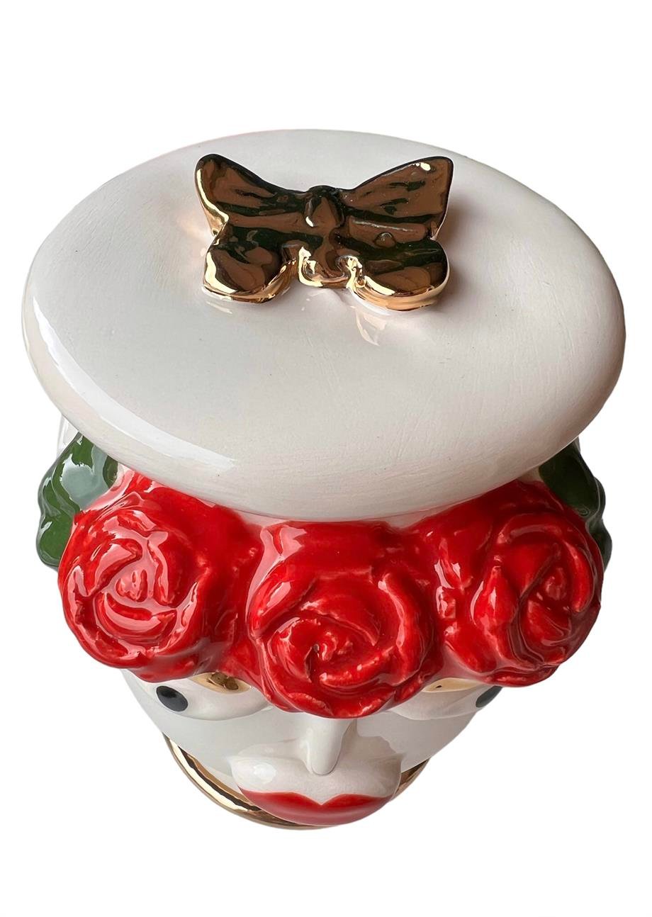 La Vie En Rose Ayaklı Kavanoz Kırmızı Makyaj