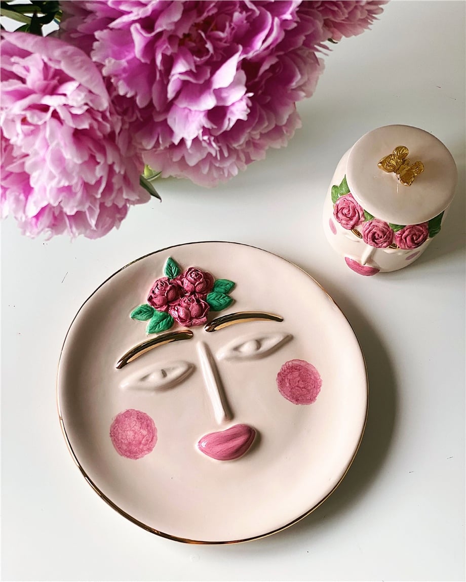 La Vie En Rose Servis Tabağı Pembe Makyaj