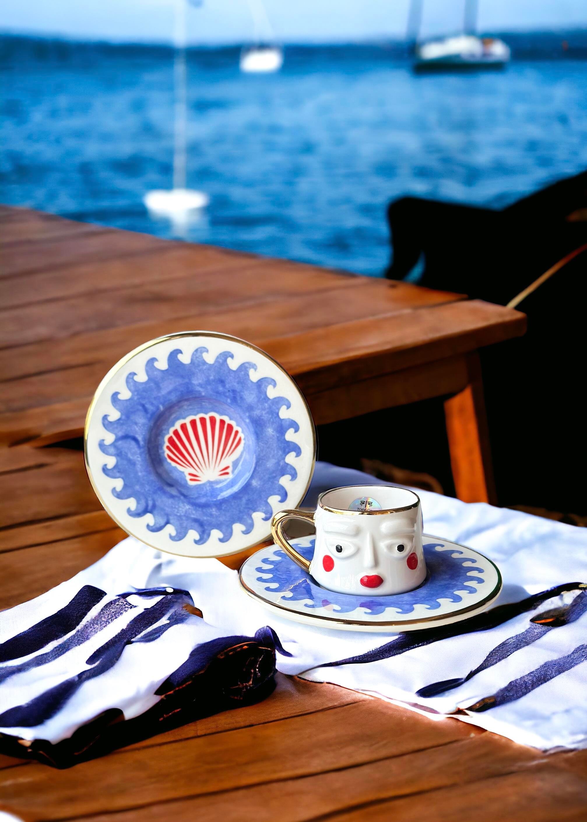 Rukiye Summer Shells Türk Kahvesi Fincanı