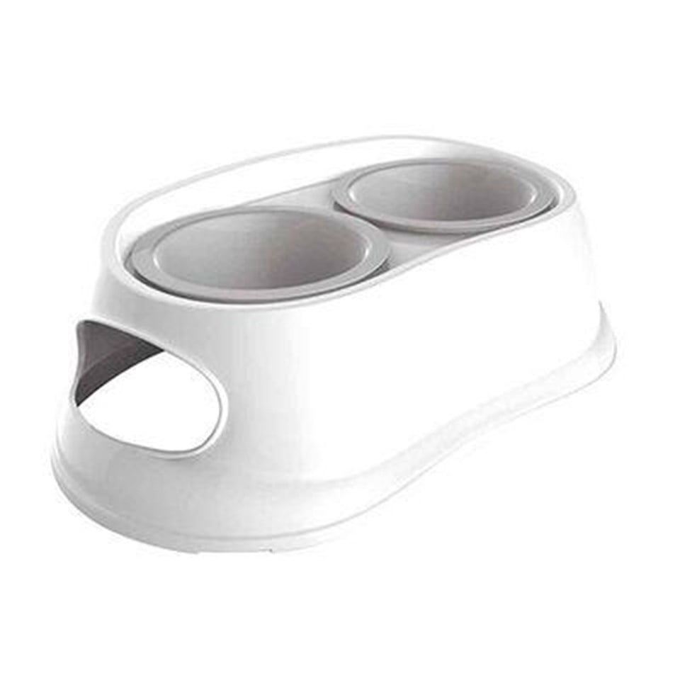 10550301 M-PETS PLASTIC STANDLI 2Lİ MELAMİN MAMA KABI 2X350ML