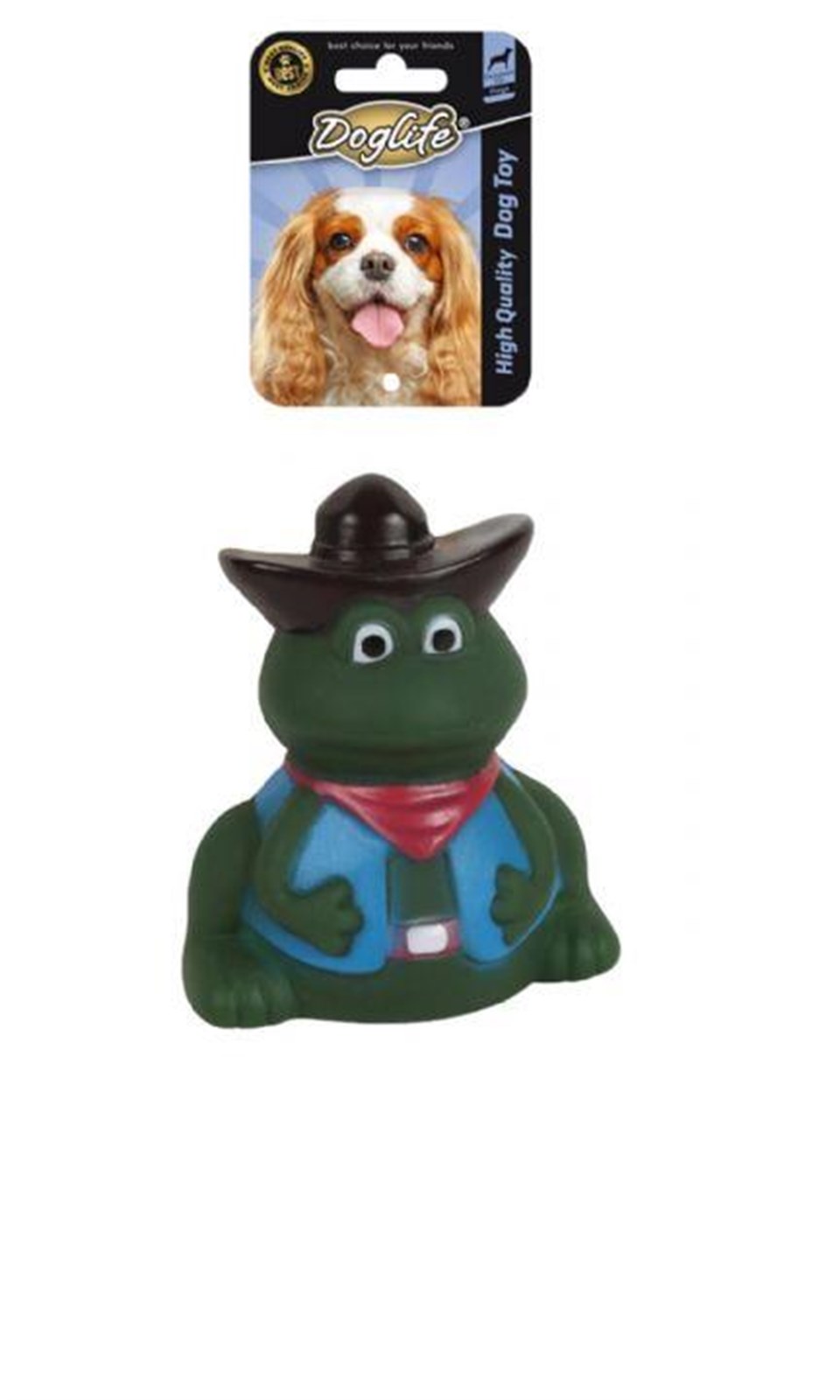202294-DOGLİFE KÖPEKLER İÇİN FROG WITH HAT OYUNCAK