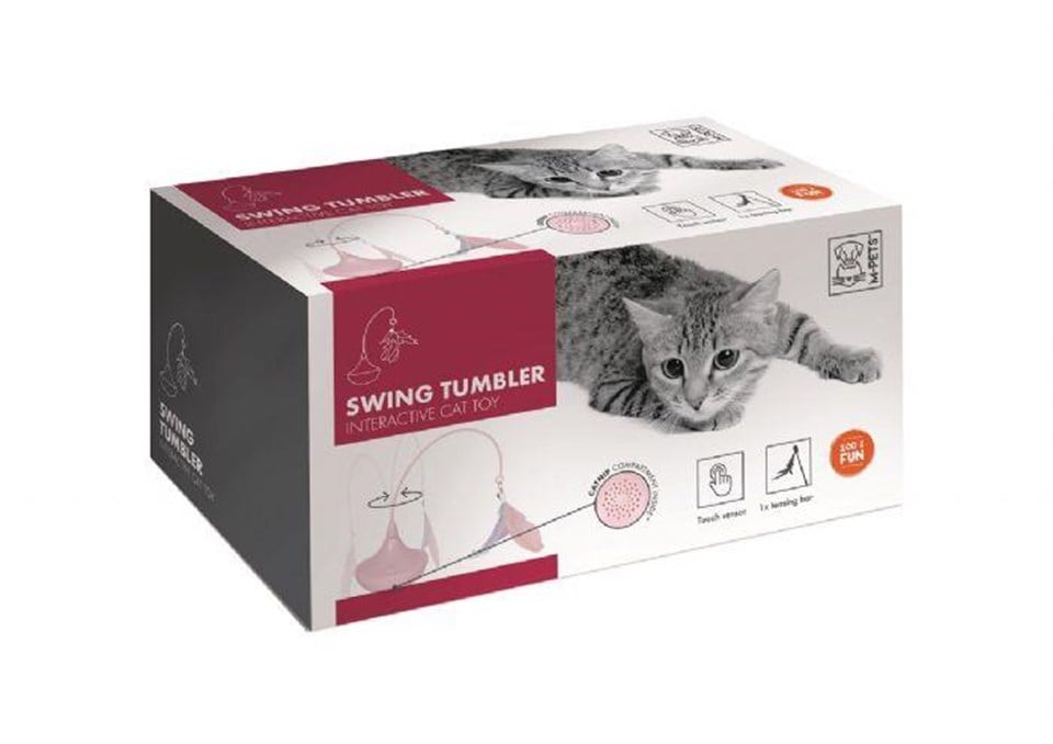 20635007 M-PETS SWING İNTERAKTİF KEDİ OYUNCAĞI PİNK