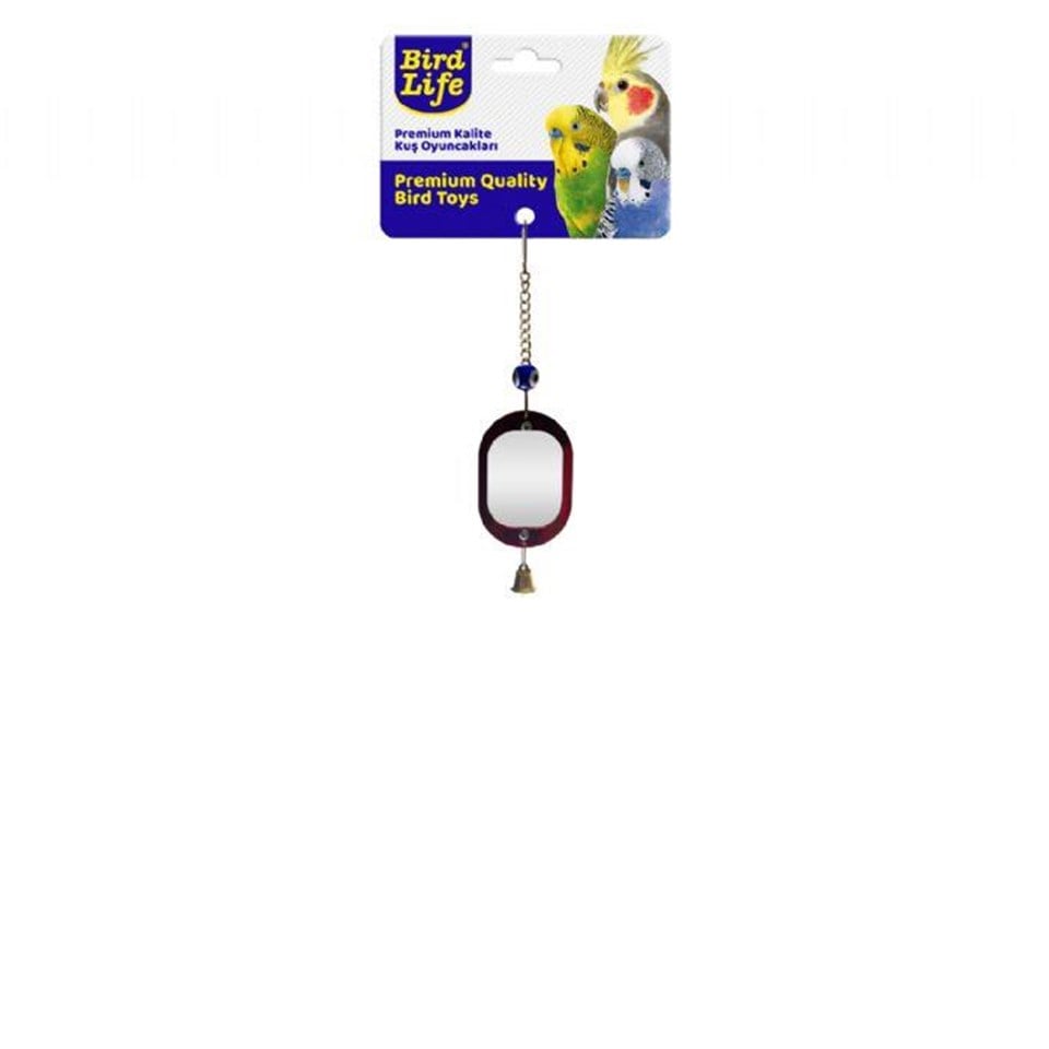 BRD1074-BİRDLİFE KUŞ OYUNCAĞI AKRİLİK ÇERCEVELİ AYNALI ORTA 