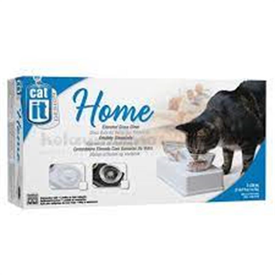Catit Cam Kaseli Mama Ve Su Kabı 2X200 Ml Siyah