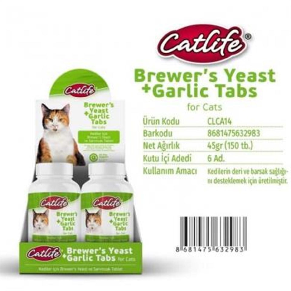 CLCA14-CATLİFE BREWERS YEAST ve SARIMSAK TABLET 150TABS