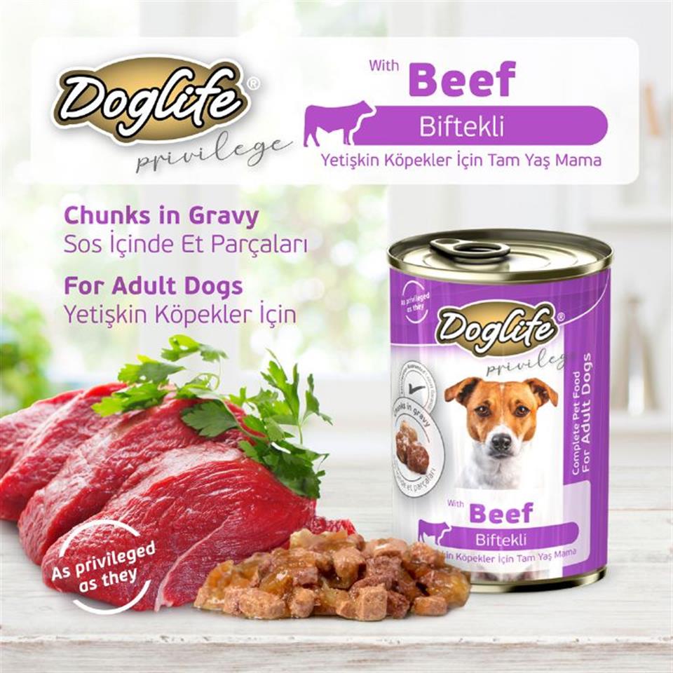 DLF13-DOGLİFE BİFTEKLİ KÖPEK KONSERVE 400GR 1