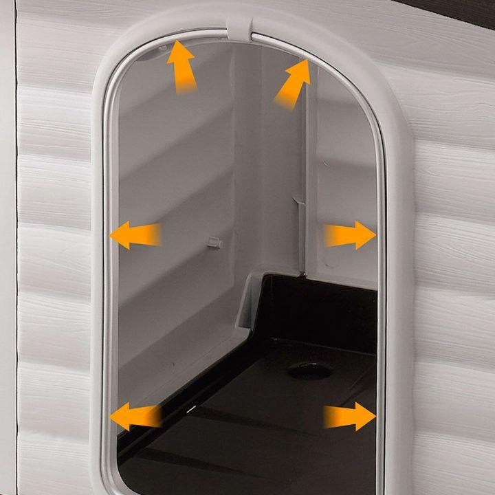 DOGLİFE VİLLA 111 PLASTİK KÖPEK KULÜBESİ KAPILI