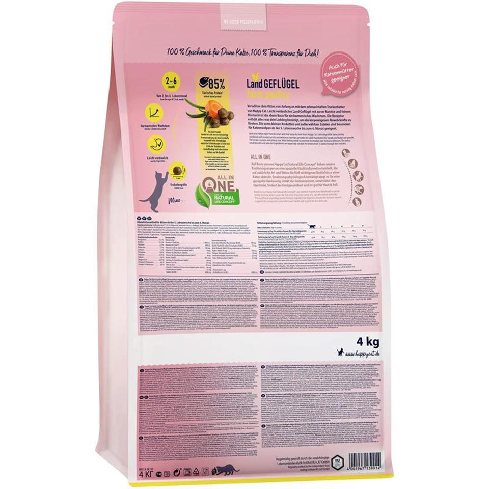 Happy Cat Kitten Land Geflugel 4 Kg