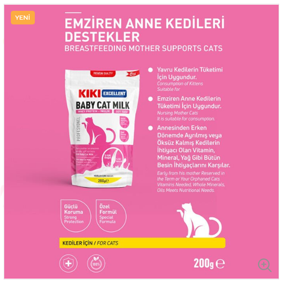 KIKI Kedi Süt Tozu 200 gr