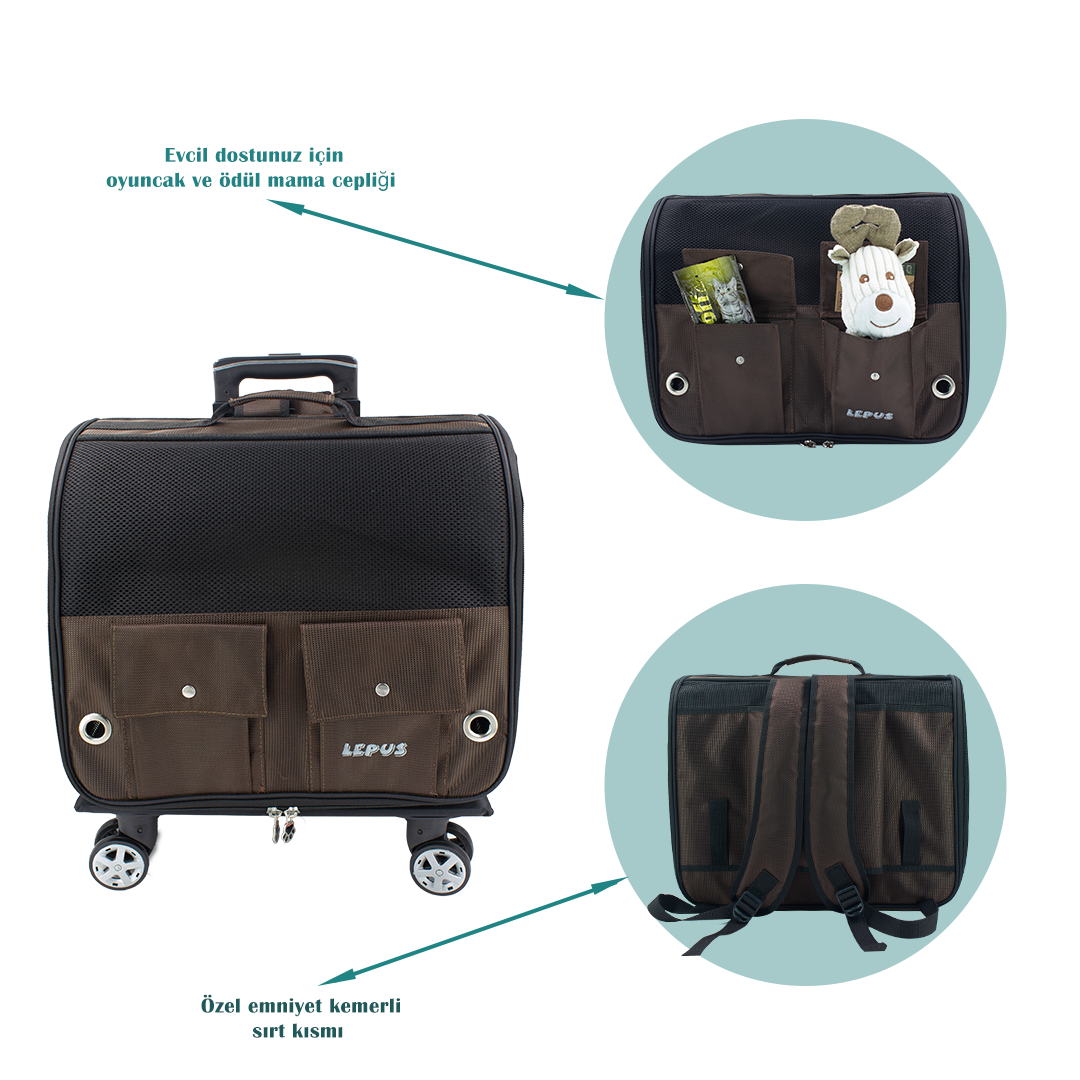 Lepus Travel Bag Kedi ve Köpek Taşıma Çantası - Gri