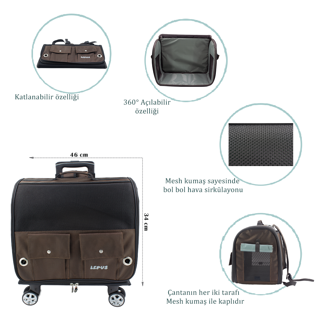 Lepus Travel Bag Kedi ve Köpek Taşıma Çantası