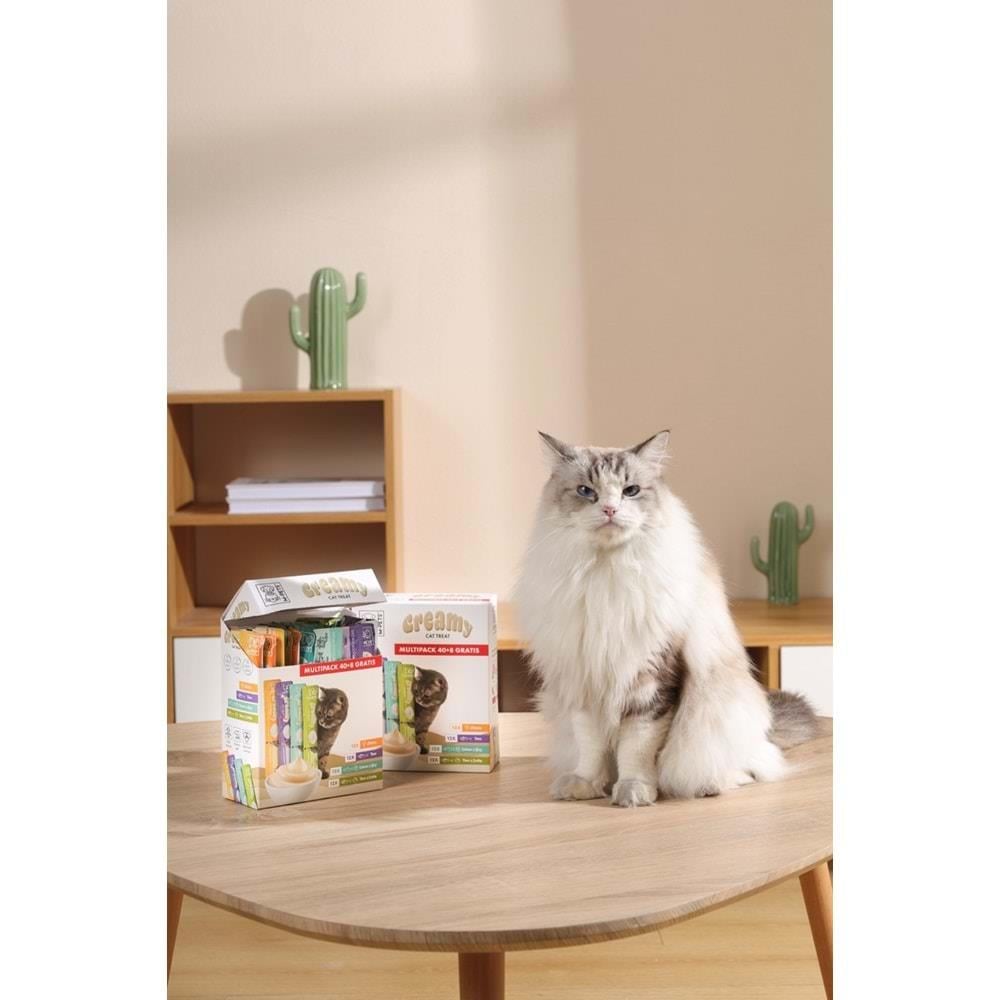 M-PETS 4 Farklı Lezzet Karışık Krema Kedi Ödülü 48x15gr