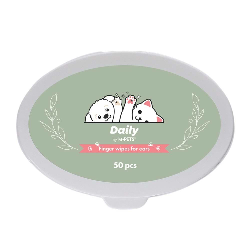 M-PETS DAİLY KEDİ ve KÖPEK KULAK TEMİZLİĞİ İÇİN PARMAK PEDİ 50Lİ