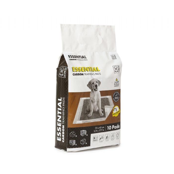 M-PETS ESSENTIAL CARBONLU YAPIŞKANLI ÇİŞ PEDİ 33X45CM 10LU