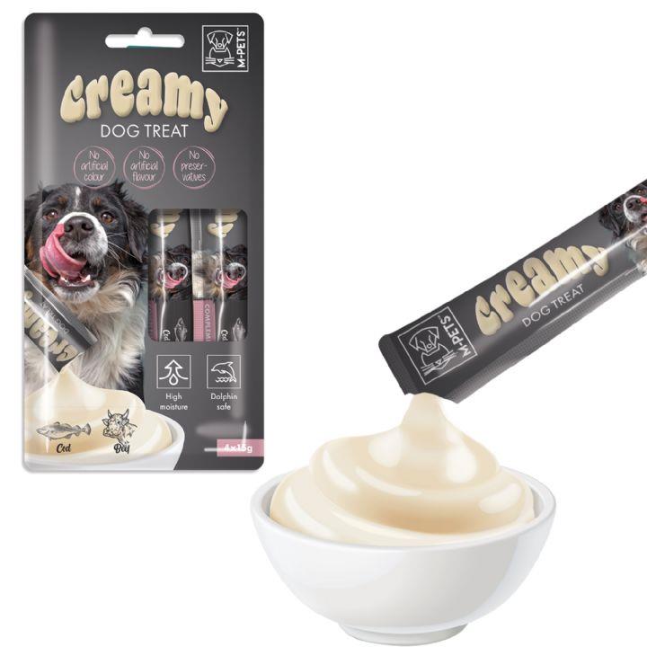 M-PETS KÖPEK ÖDÜLÜ CREAMY MORİNA BALIKLI BİFTEKLİ 4X15GR