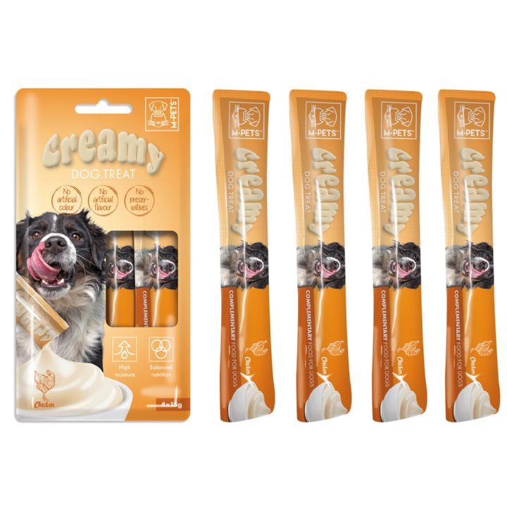 M-PETS KÖPEK ÖDÜLÜ CREAMY TAVUKLU 4X15GR