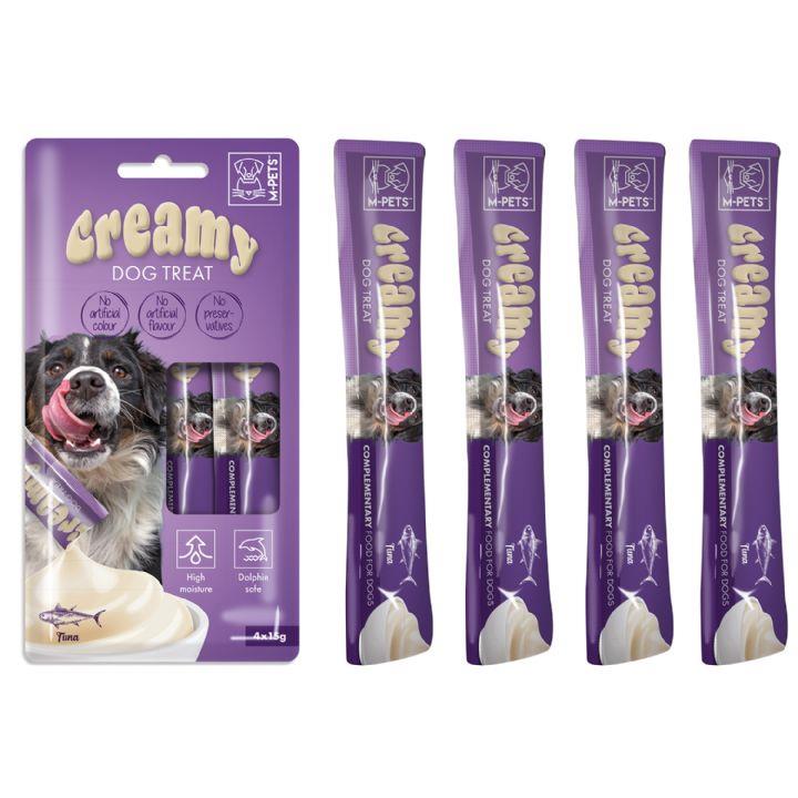 M-PETS KÖPEK ÖDÜLÜ CREAMY TON BALIKLI 4X15GR