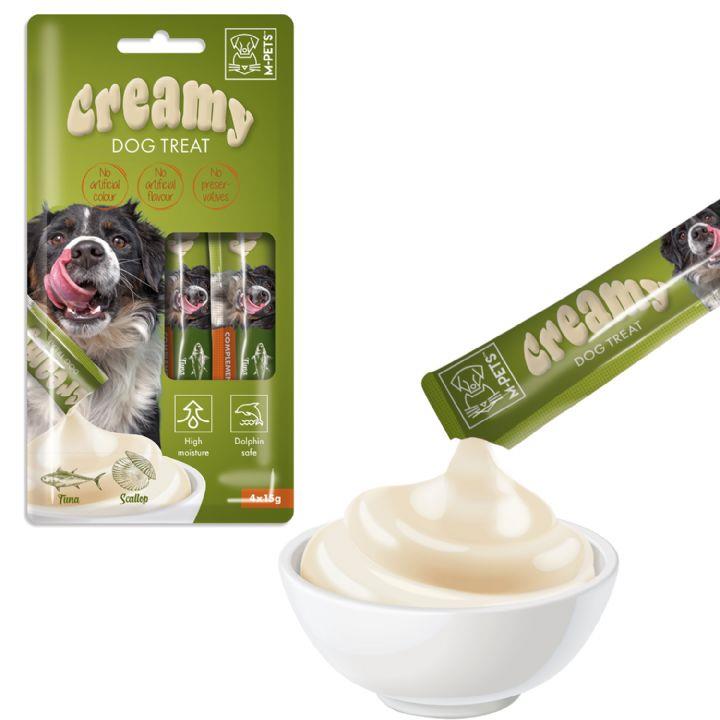 M-PETS KÖPEK ÖDÜLÜ CREAMY TON BALIKLI DENİZ TARAKLI 4X15GR