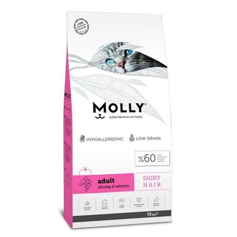 Molly Karidesli Somonlu Yetişkin Kedi Maması 15 kg