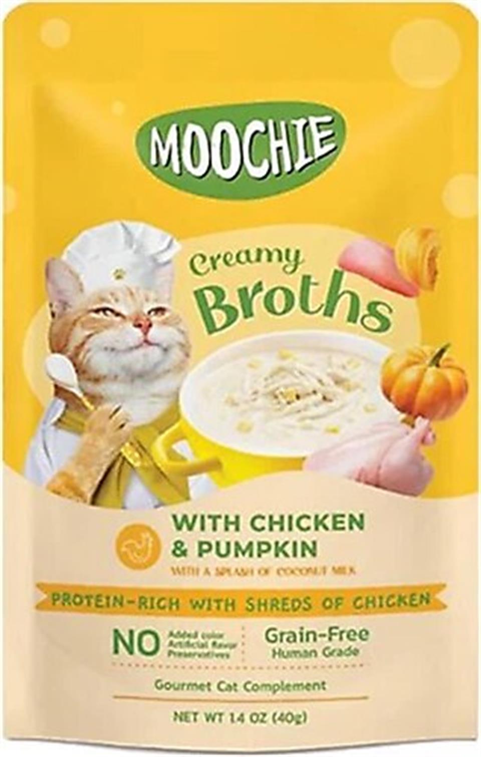 Moochie Parça Tavuk Etli ve Bal Kabaklı Tahılsız Kedi Çorbası 40gr