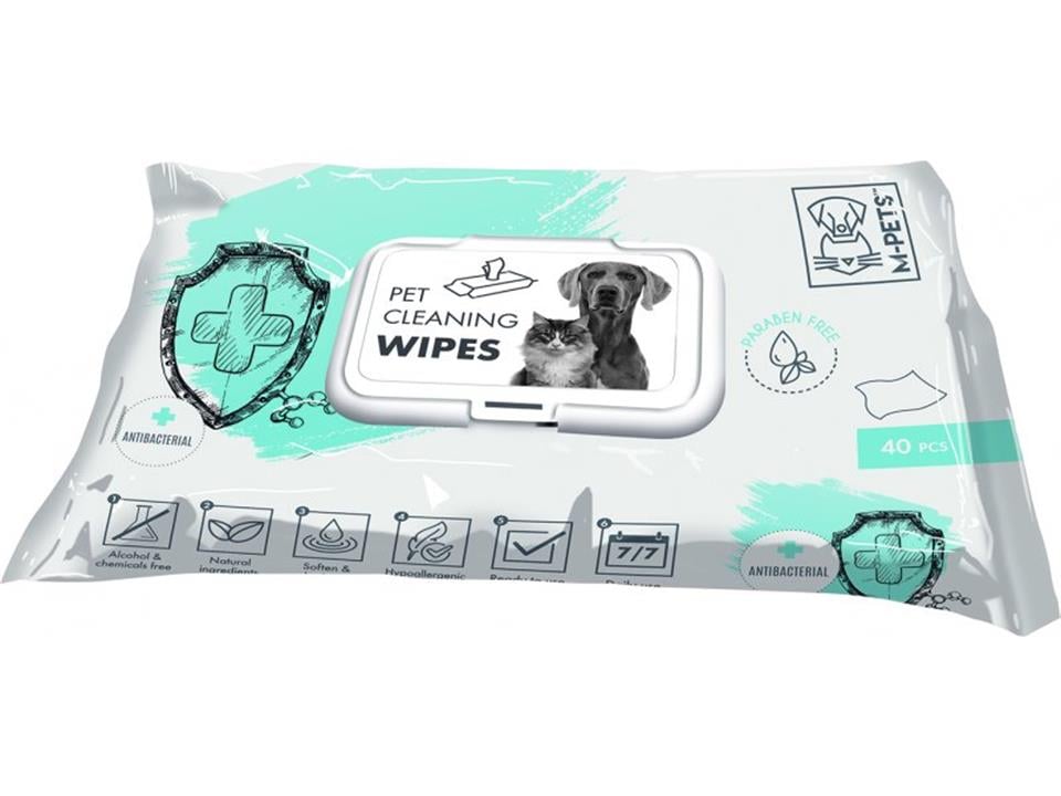 MPETS Petcare mendil, antibakteriyel, 40 adet
