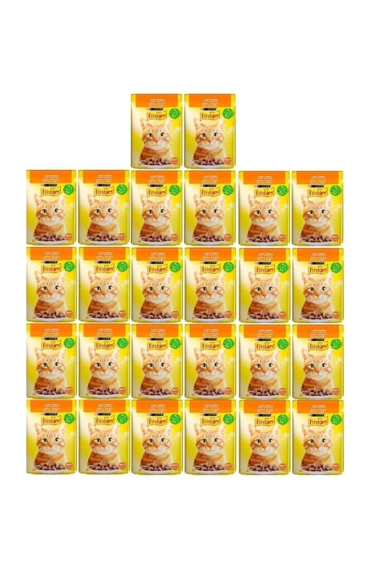 Purina Friskies Kedi Maması 85 gr Tavuklu Kedi Yaş Mama 26 Adet