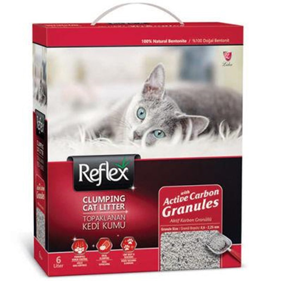 REFLEX BOX ACTIVE CARBON GRANULES 6 LT KEDİ KUMU KIRMIZI