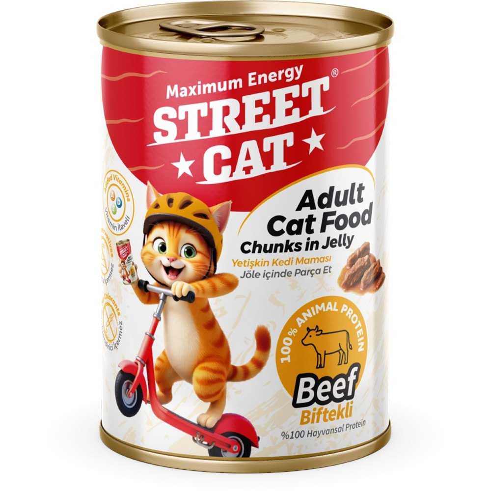 STREET CAT CHUNKS IN JELLY BİFTEKLİ KEDİ KONSERVE