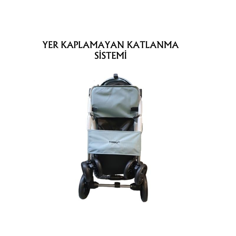 Tommy Evcil Hayvan Arabası 78x46x99,54cm Turkuaz Max 15 Kg