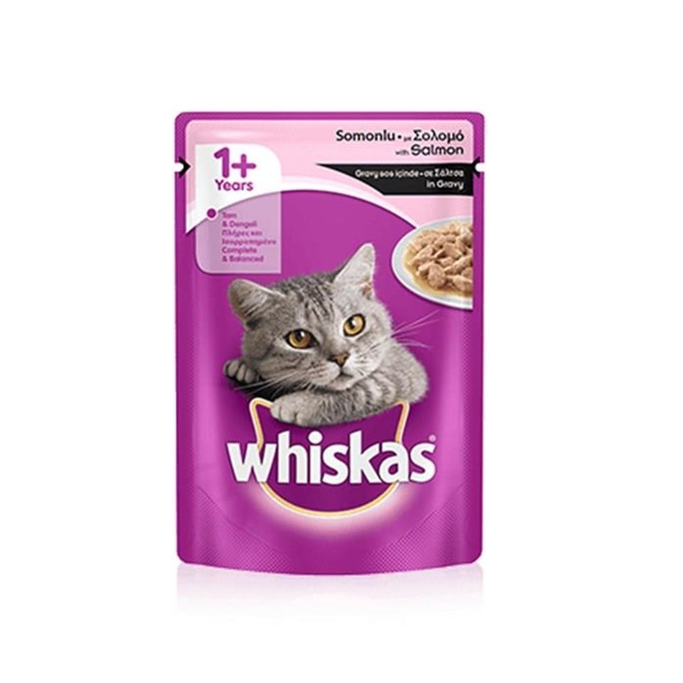Whiskas Pouch Somon Balıklı Yaş Kedi Maması 100gr