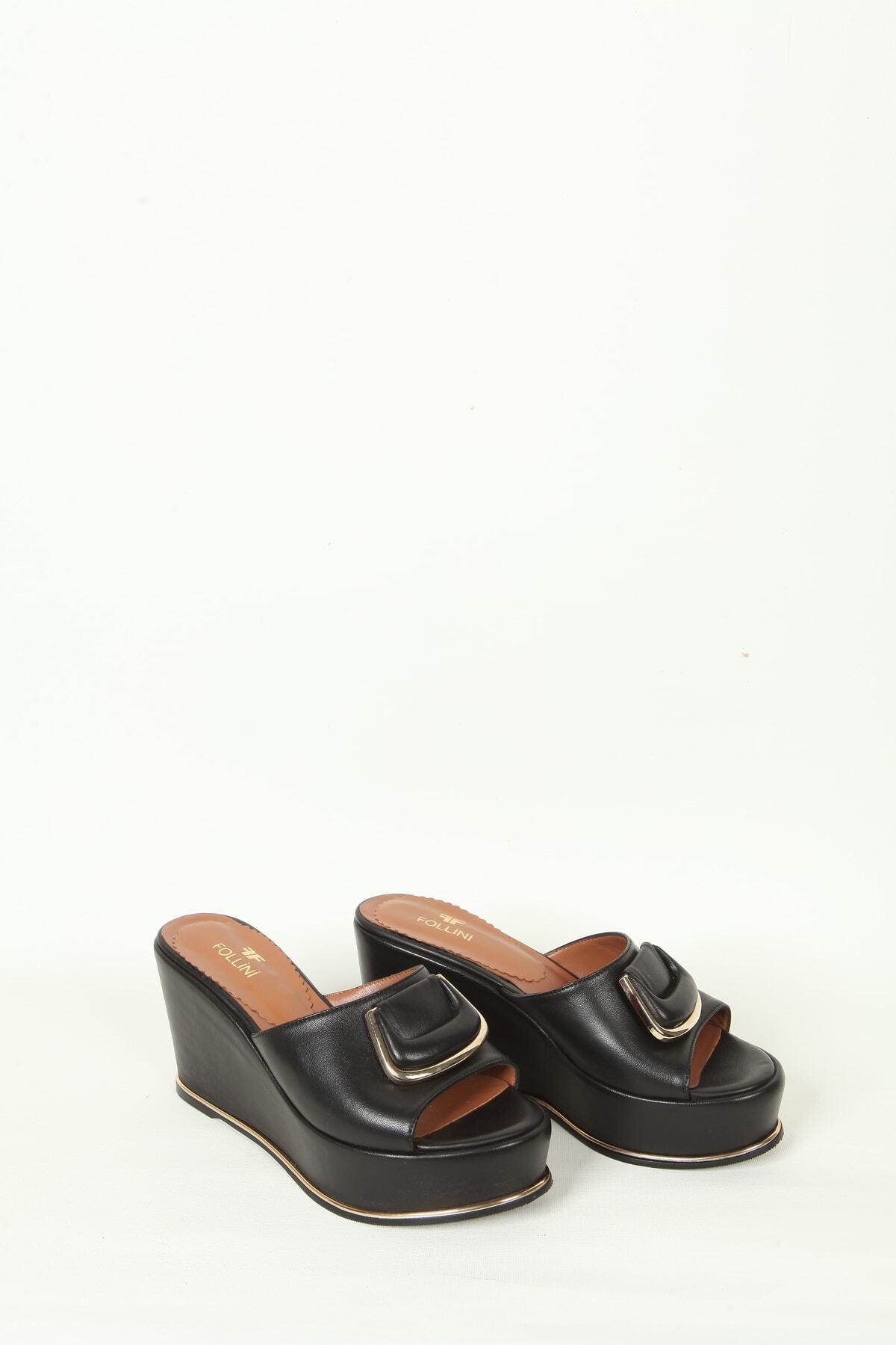 Kadın Deri Terlik Siyah