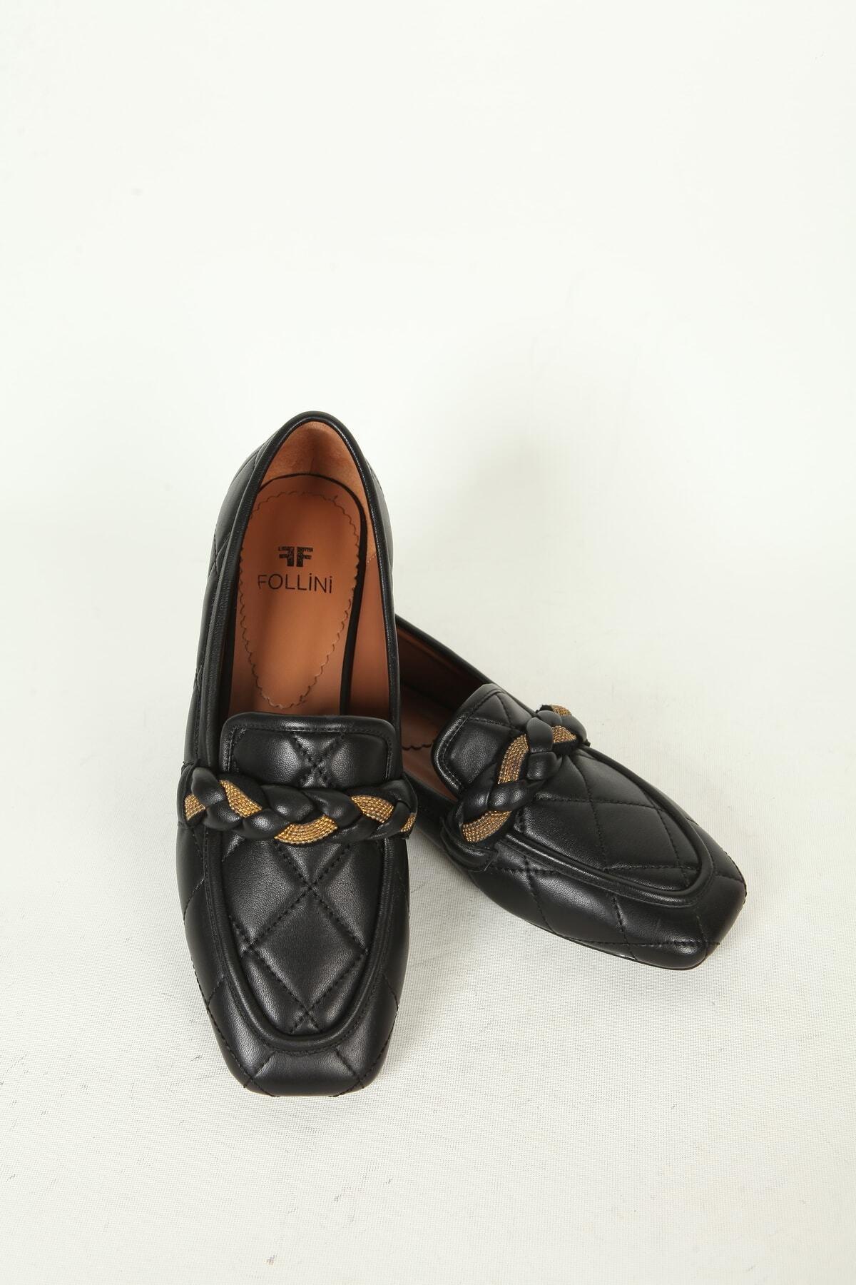 Kadın Deri Babet Siyah